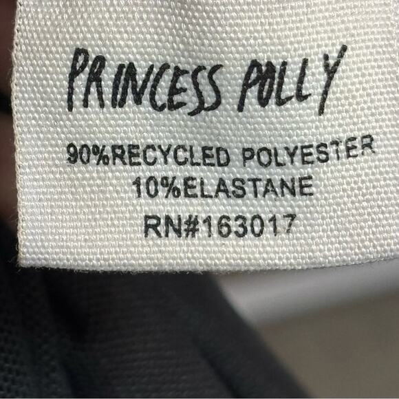 Princess Polly Charvi Sheer Long Sleeve Ruched Minidress in Black Size 4 - Picture 11 of 11